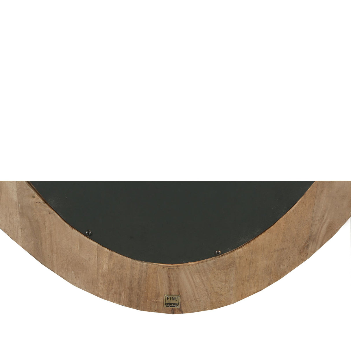 Wandspiegel aus Mangoholz mit ovaler Form, massivem Rahmen und Braun-Finish, L – Noam | PTMD