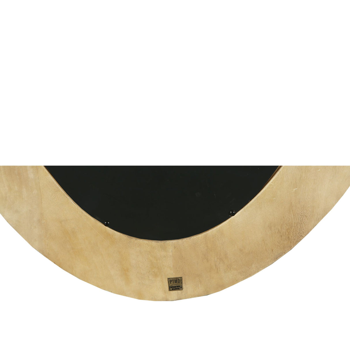 Wandspiegel aus Mangoholz mit ovaler Form, massivem Rahmen und Natur-Finish, M – Noam | PTMD