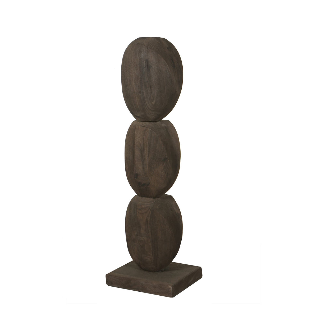 Statue – Kreis Design, Organische Form, Mangoholz Material, Braun, M – Kodey | PTMD