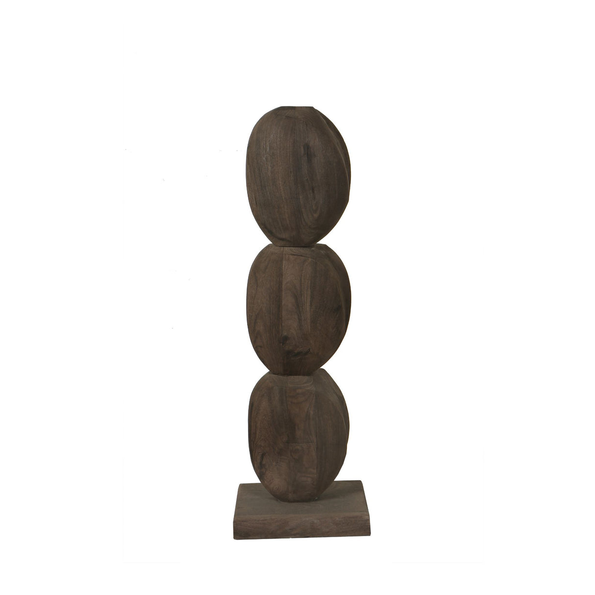 Statue – Kreis Design, Organische Form, Mangoholz Material, Braun, M – Kodey | PTMD