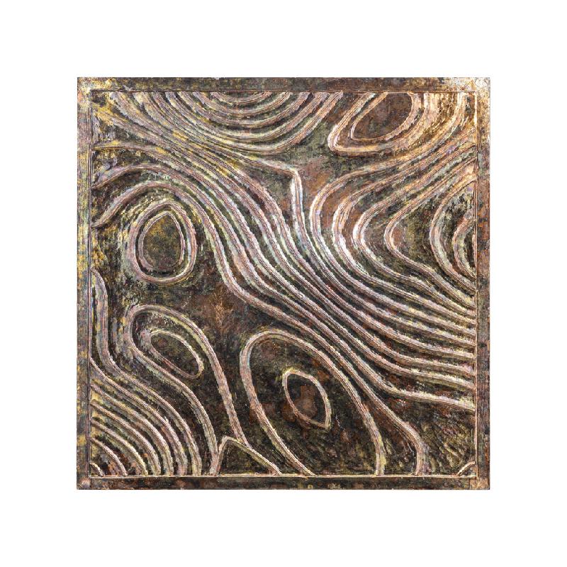 Wandpaneel – Quadratisches Design, MDF Holz, Bronze Farbton, L – Connolly | PTMD