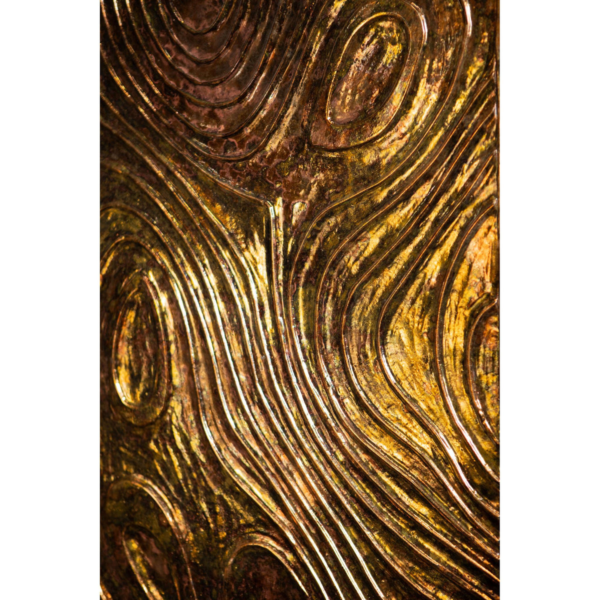 Wandpaneel – Rechteckiges Design, MDF Holz, Bronze Farbton, L – Connolly | PTMD