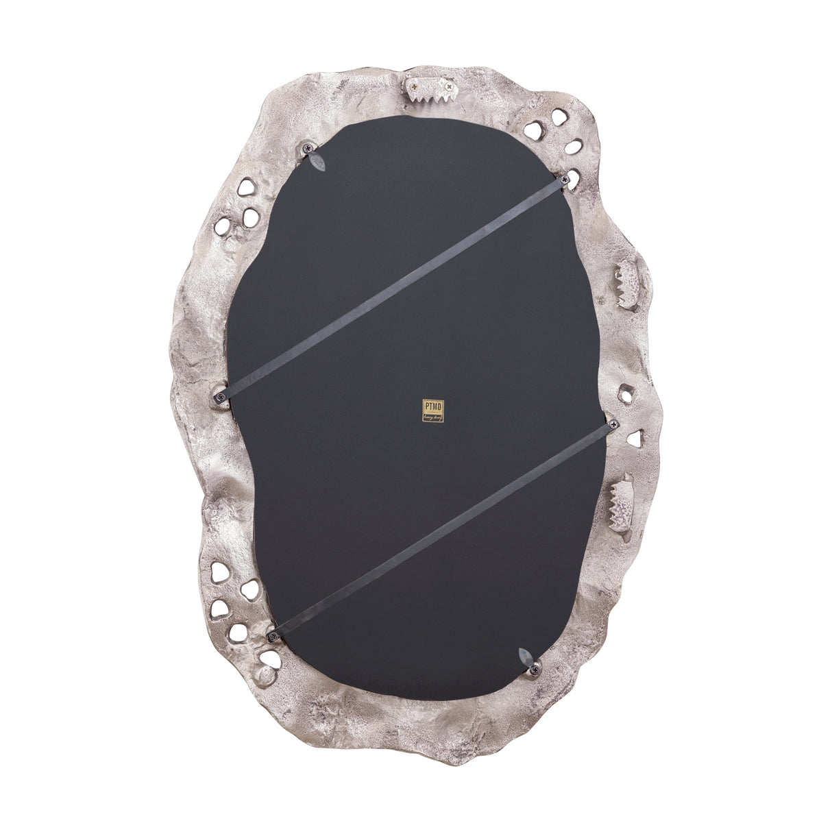 Spiegel – Raues Design, Ovale Form, Aluminium Material, Bronze – Kariss | PTMD