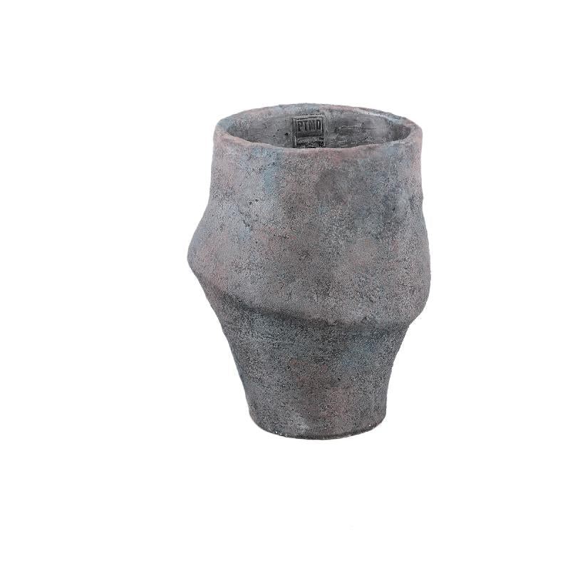 Flower pot – Grey color, Organic design, Cement material, M – Javay | PTMD