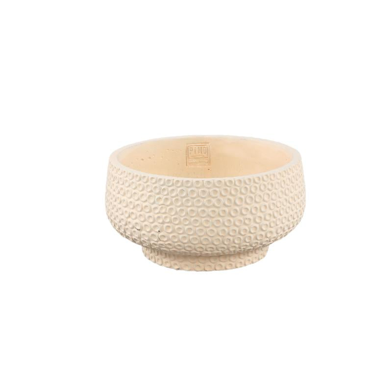 Bowl - Round Cement, Dot Pattern, Cream, S – Laim | PTMD