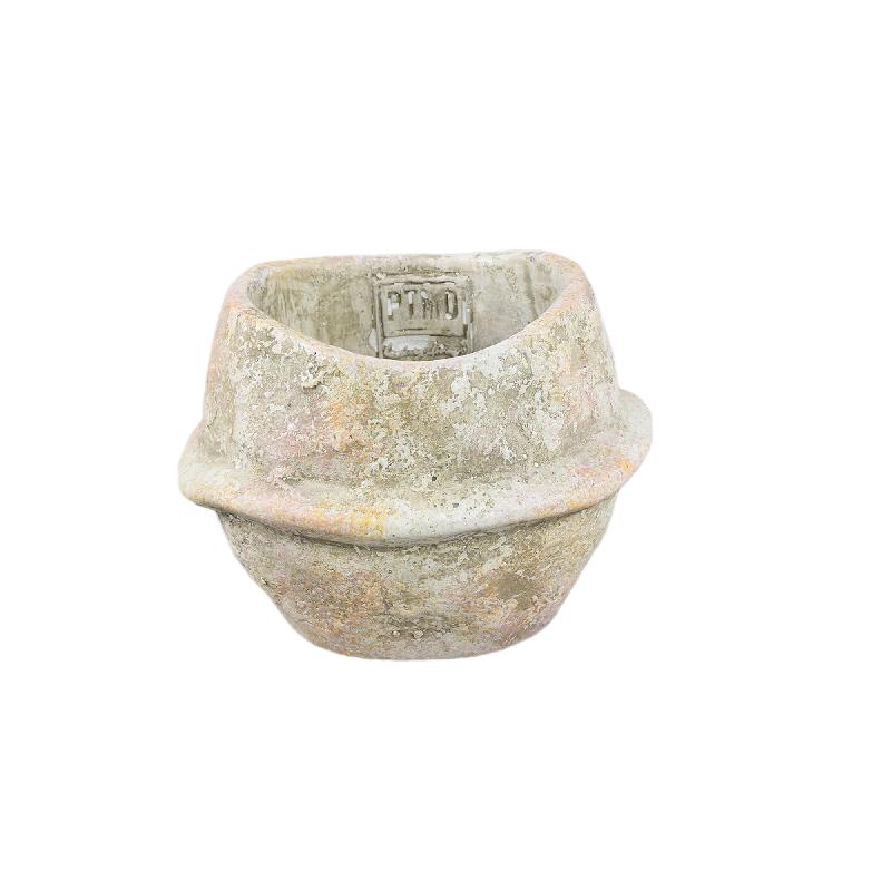 Flowerpot - Beige Color, Midline Design, Cement Material, S - Haania | PTMD
