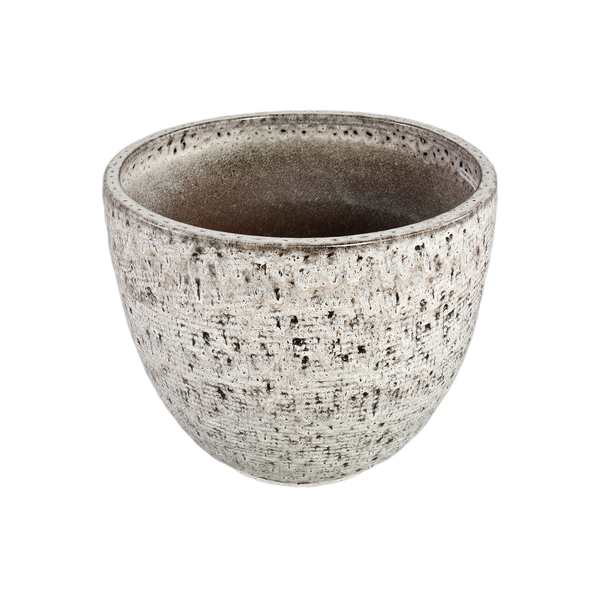 Pot – White Surface, Round Shape, Gray Pattern, Ceramic, XXS – Elana | PTMD