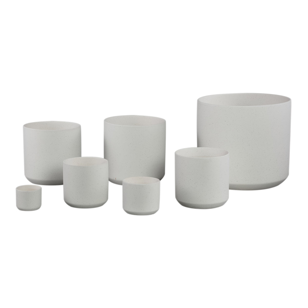 Topf – Weiße Oberfläche, Runde Form, Keramik Material, M – Fatima | PTMD