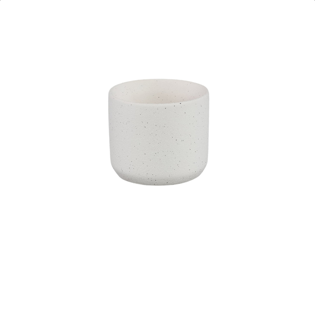 Blumentopf – Weiße Oberfläche, Runde Form, Keramik Material, XXS – Fatima | PTMD