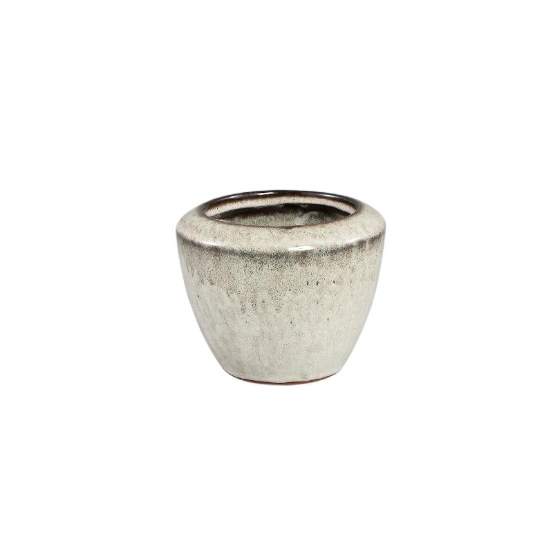 Flowerpot – Beige Surface, Round Shape, Smooth Surface, Ceramic Material, XXS – Kyleigh | PTMD