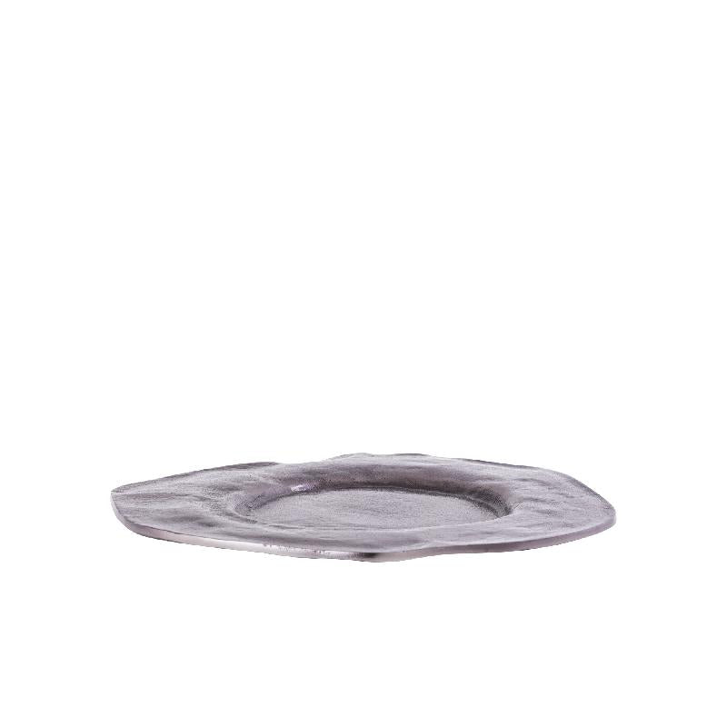 Teller – Wellen Design, Organische Form, Aluminium Material, Schwarz, S – Linke | PTMD