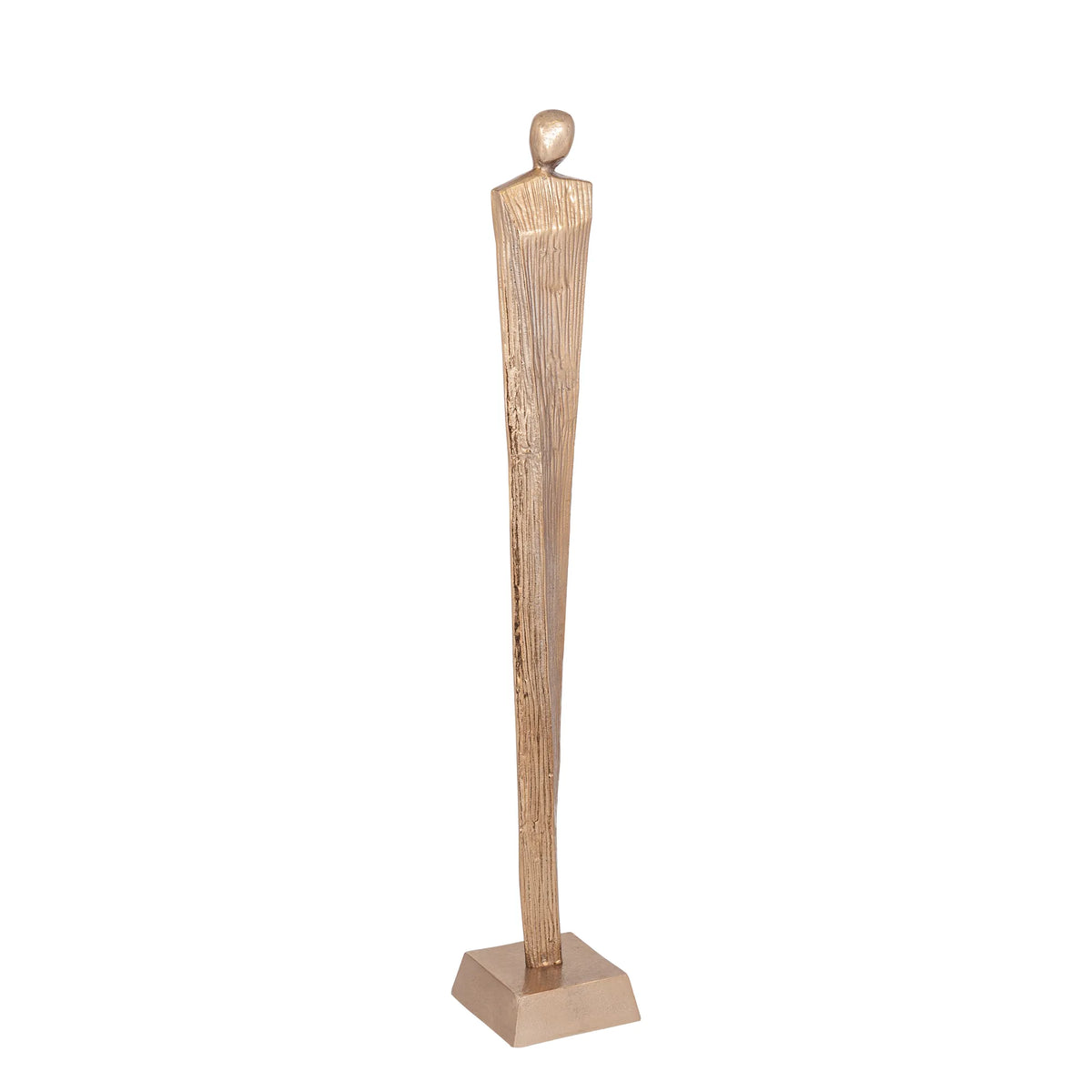 Statue - Aluminum, handcrafted, brown-gold look, male form, sculptural, L – Symon | PTMD