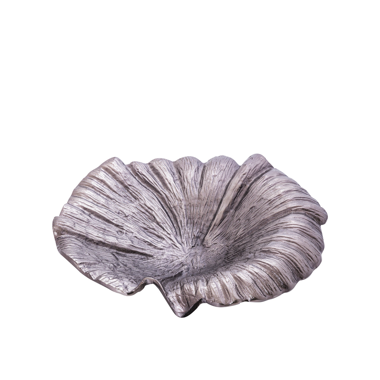 Bowl - aluminum, leaf design, wave structure, oval, gunmetal finish, handmade – Losh | PTMD