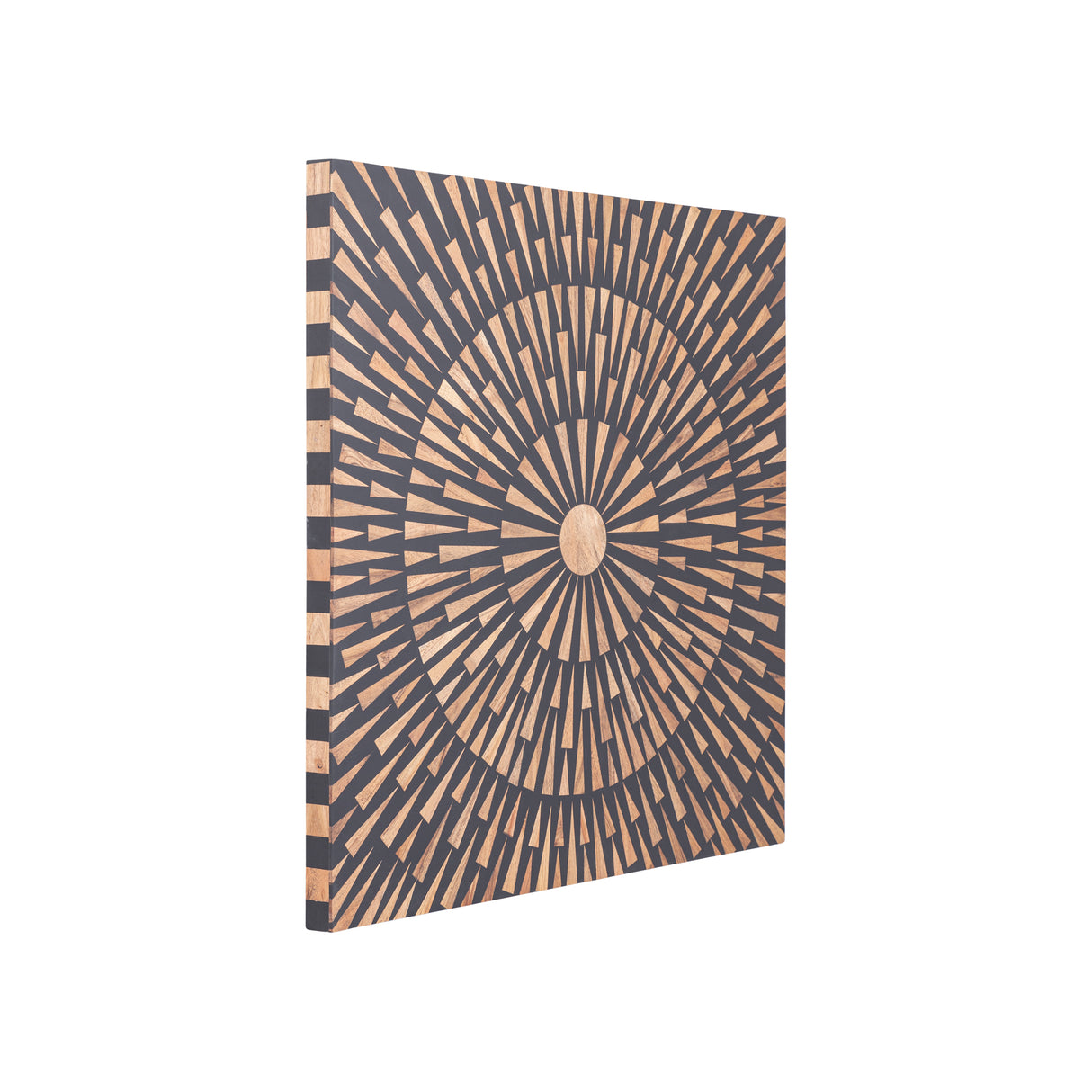 Wandpaneel – Rund Muster, MDF Holz, Brauner Farbton, S – Jordie | PTMD