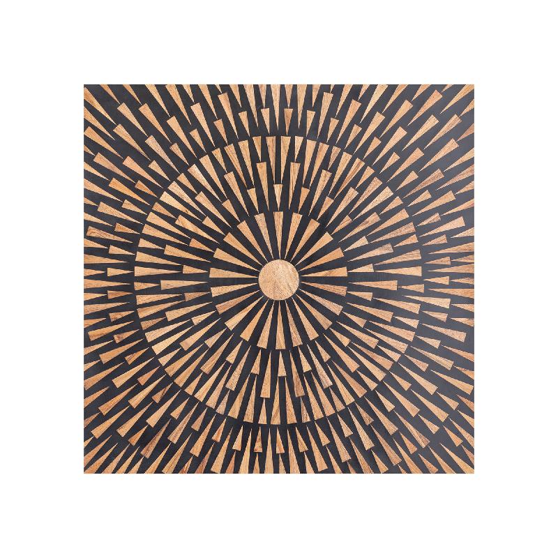 Wandpaneel – Rund Muster, MDF Holz, Brauner Farbton, S – Jordie | PTMD