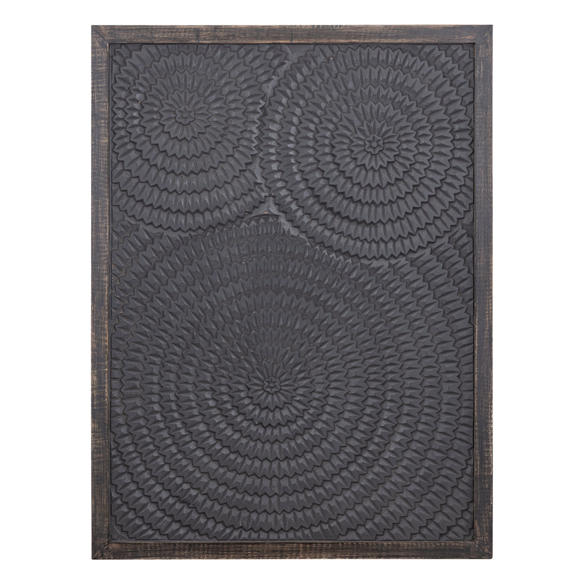 Wandpaneel – Rund Muster, MDF Holz, Schwarzer Farbton, L – Levya | PTMD