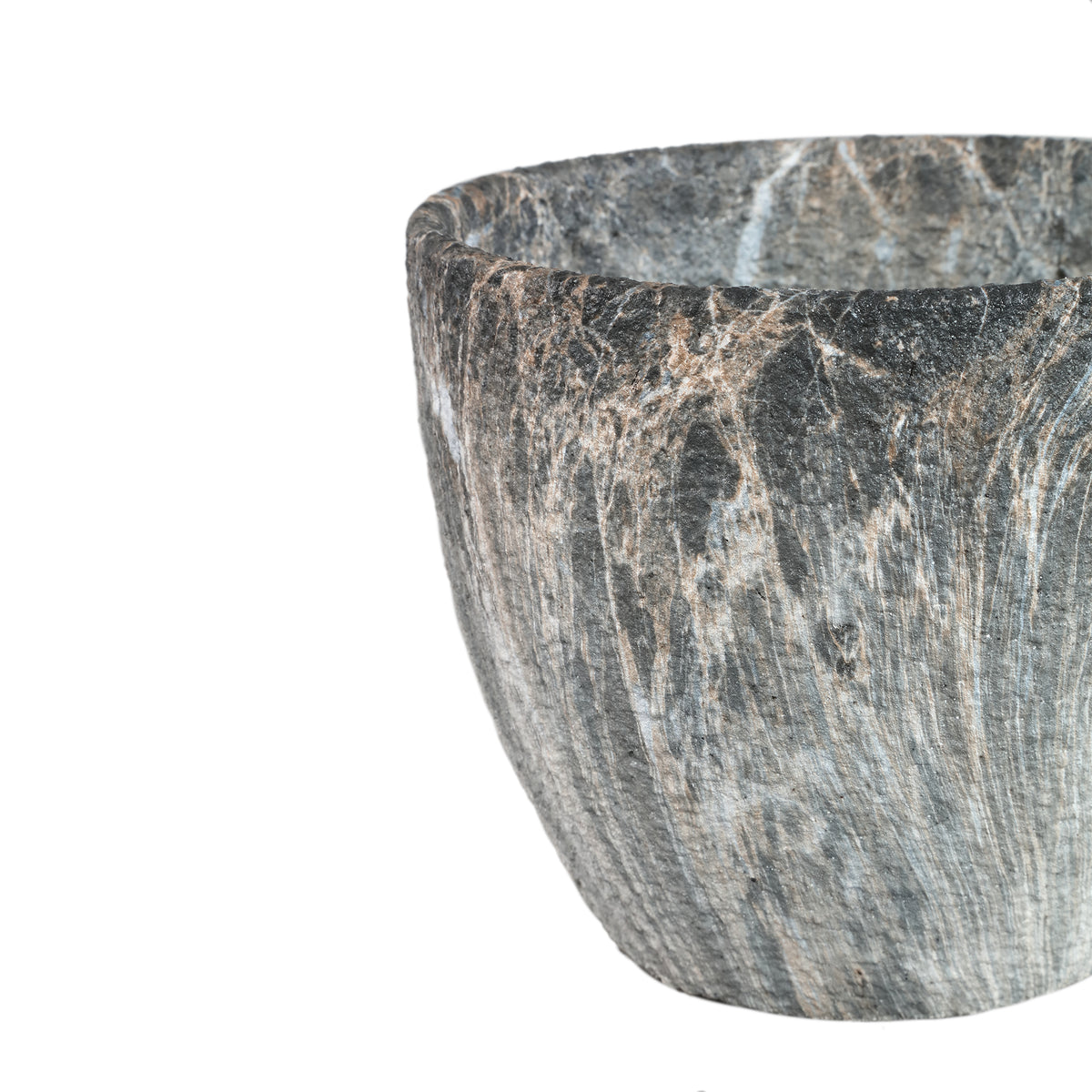 Topf – Graue Oberfläche, Marmoroptik Design, Keramik Material, S – Miah | PTMD