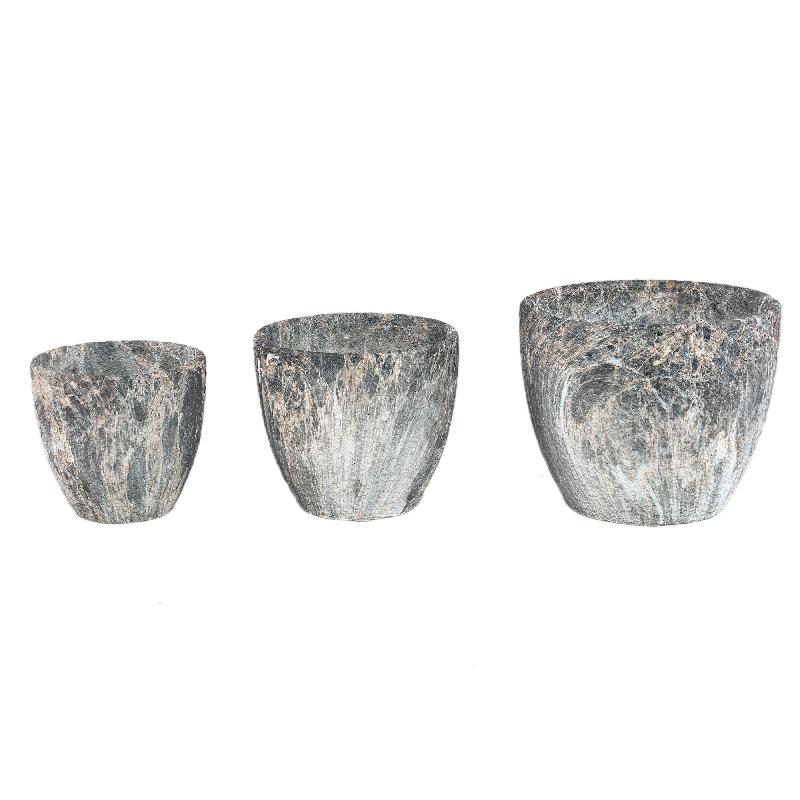 Topf – Graue Oberfläche, Marmoroptik Design, Keramik Material, S – Miah | PTMD