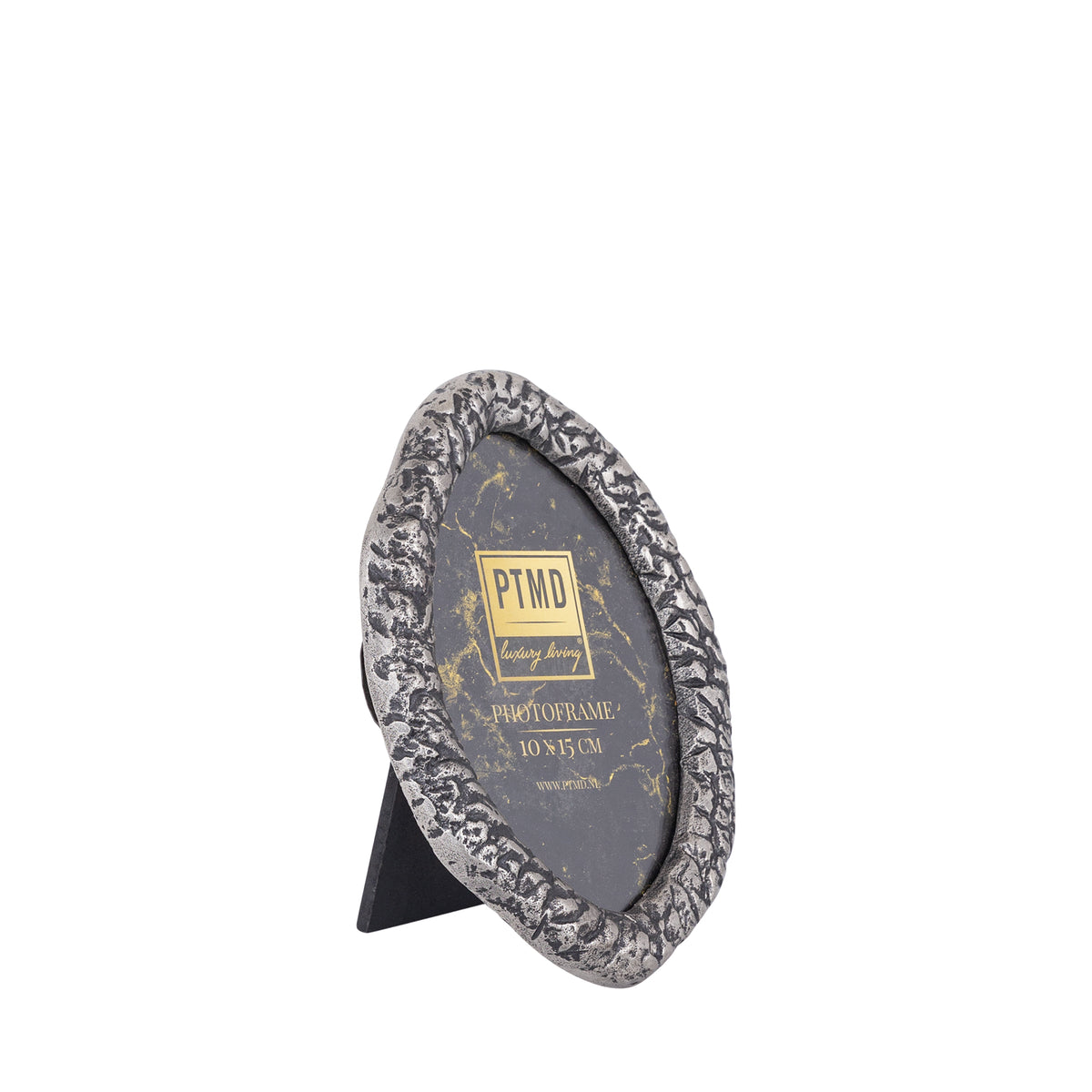 Bilderrahmen – Organisches Design, Ovale Form, Aluminium Material, Nickel – Paislie | PTMD