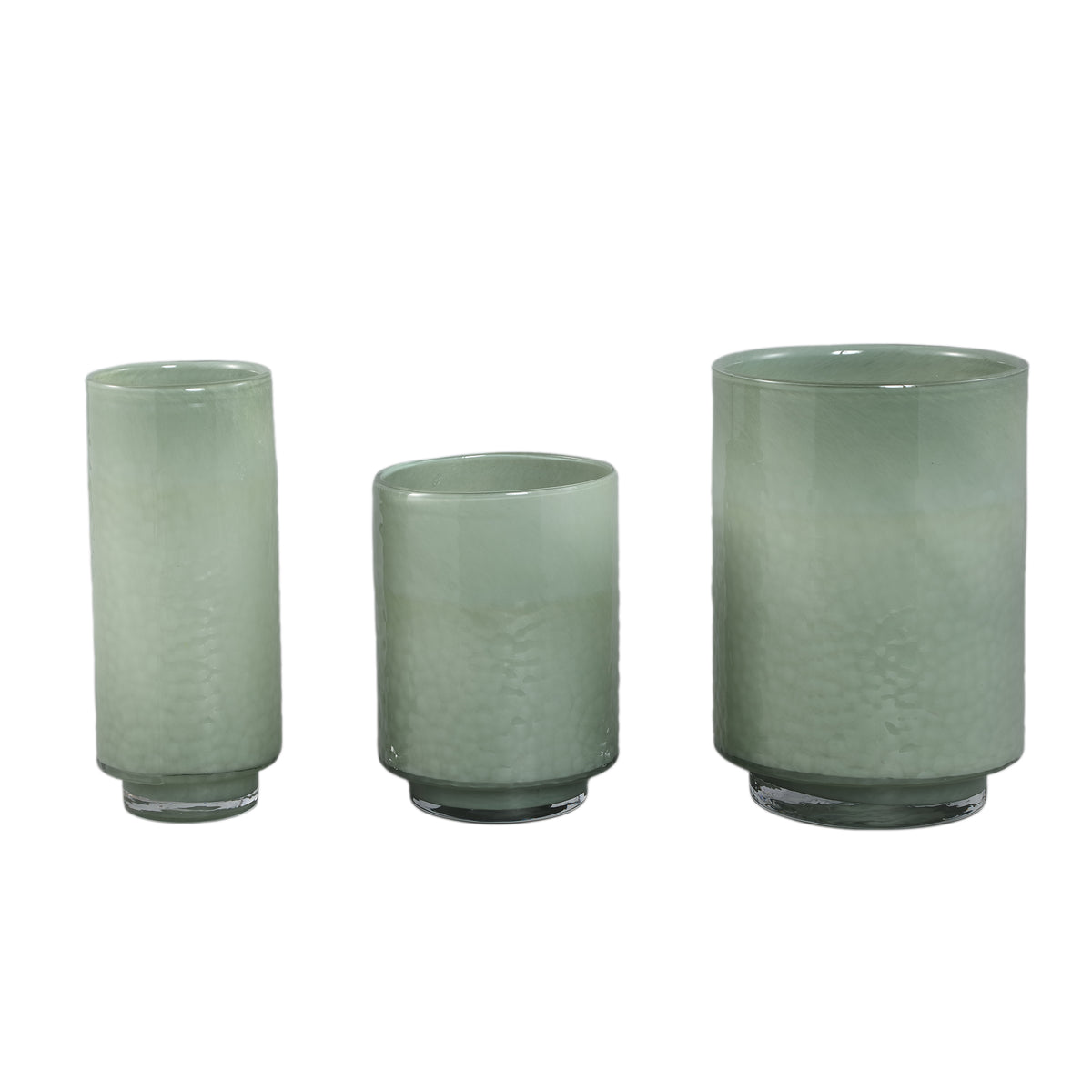 Vase – Mint Green Glass, Round Shape, Straight Foot, L – Hervy | PTMD