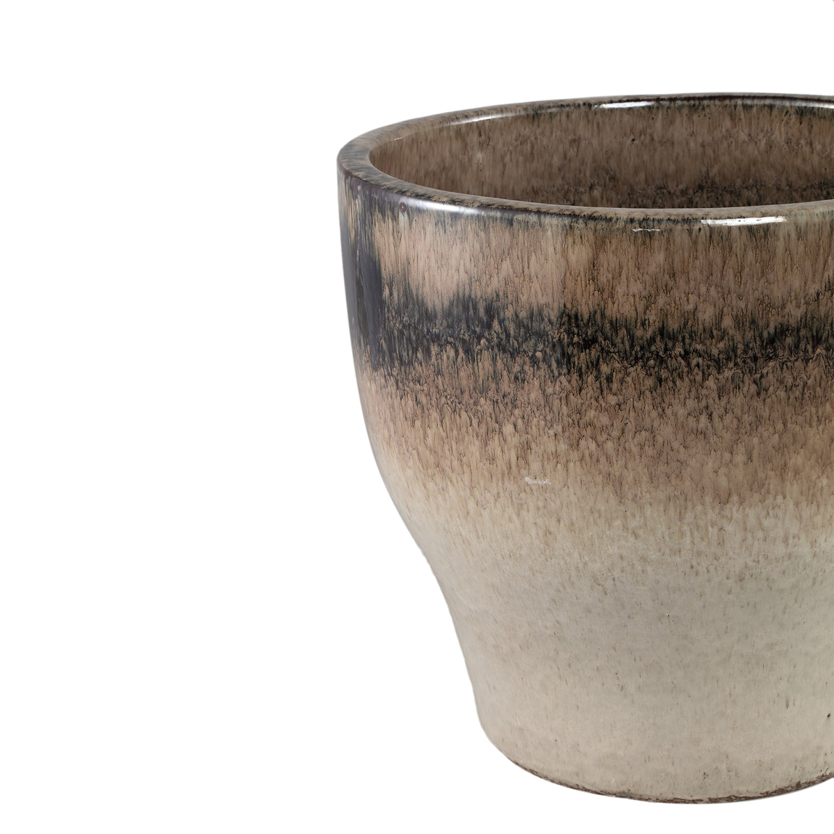 Pot – Ceramic Material, Round Shape, Cream Color – Esmarie | PTMD