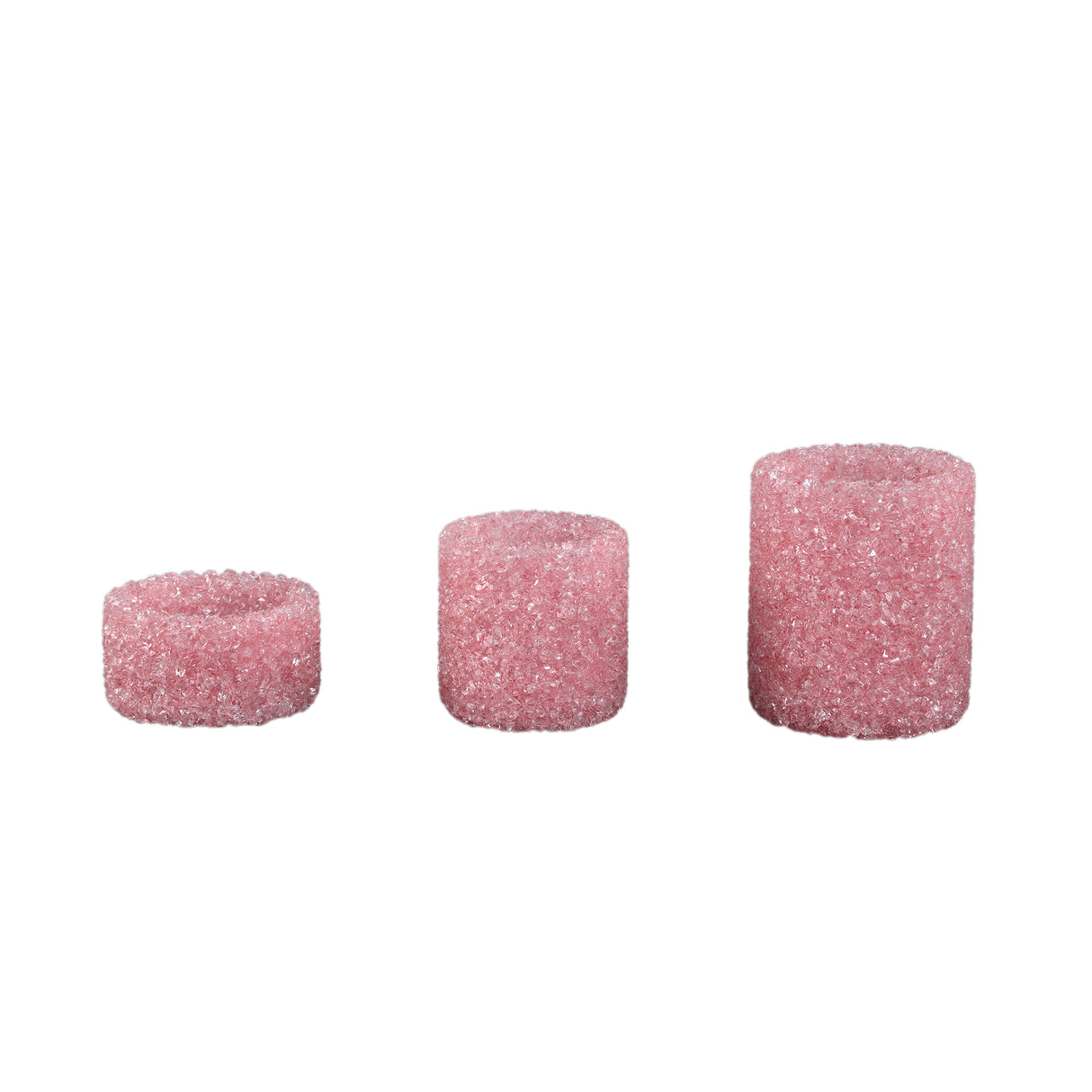 Teelichthalter – Glas Material, Hellrosa Ton, Kristall Design, M – Marsella | PTMD