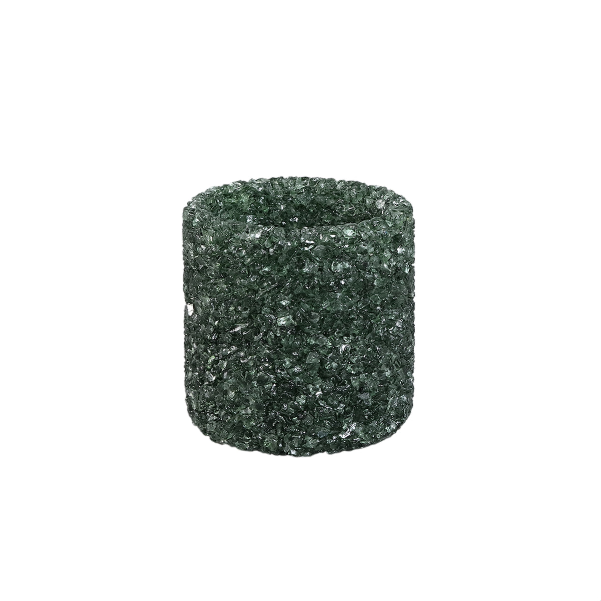 Teelichthalter – Glas Material, Petrol Ton, Kristall Design, M – Marsella | PTMD