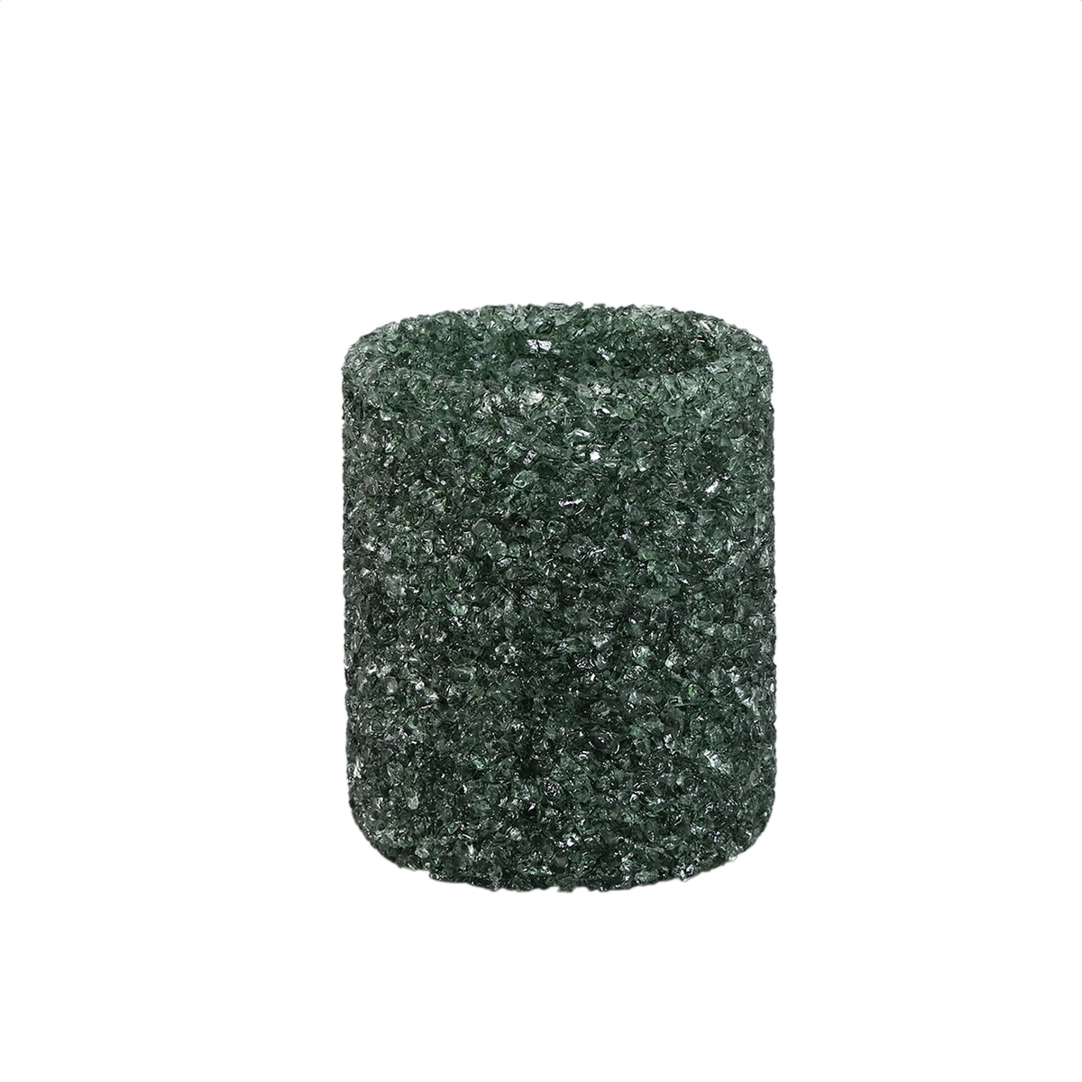 Tealight Holder - Glass Material, Petrol Tone, Crystal Design, L - Marsella | PTMD
