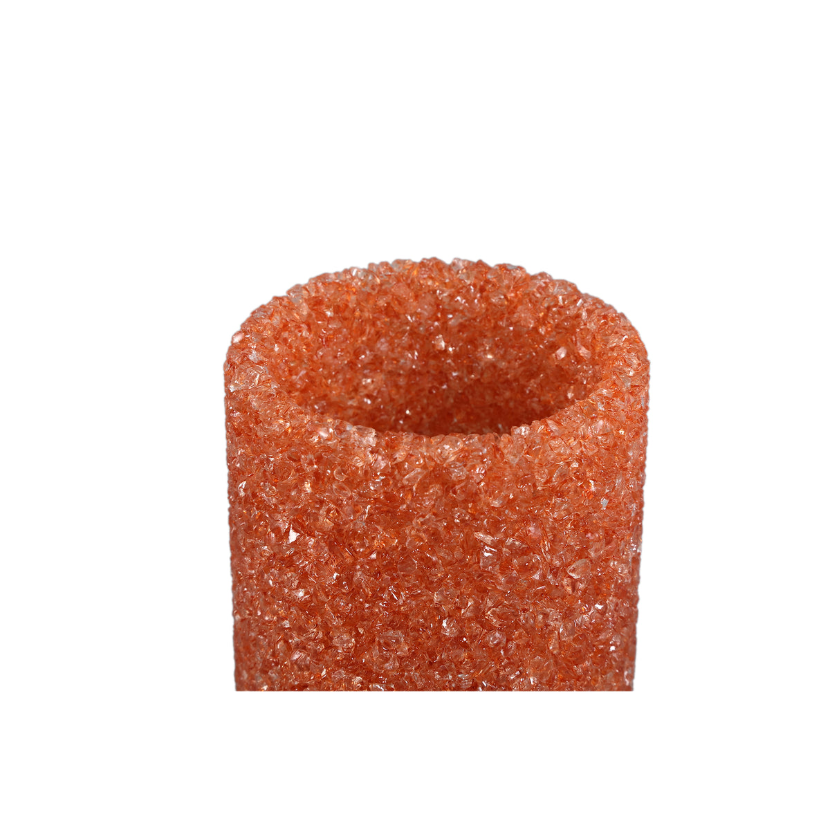 Tealight Holder - Glass Material, Amber Tone, Crystal Design, L - Marsella | PTMD