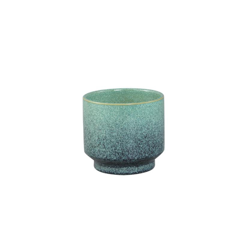 Pot – Ombre Design, Ceramic Material, Turquoise Color, XXS – Kyer | PTMD