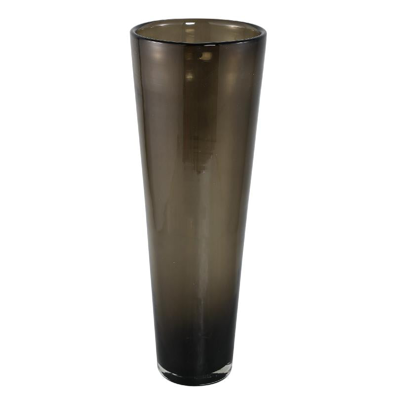 Vase – Struktur Design, Runde Form, Glas Material, Braun, L – Mehran | PTMD