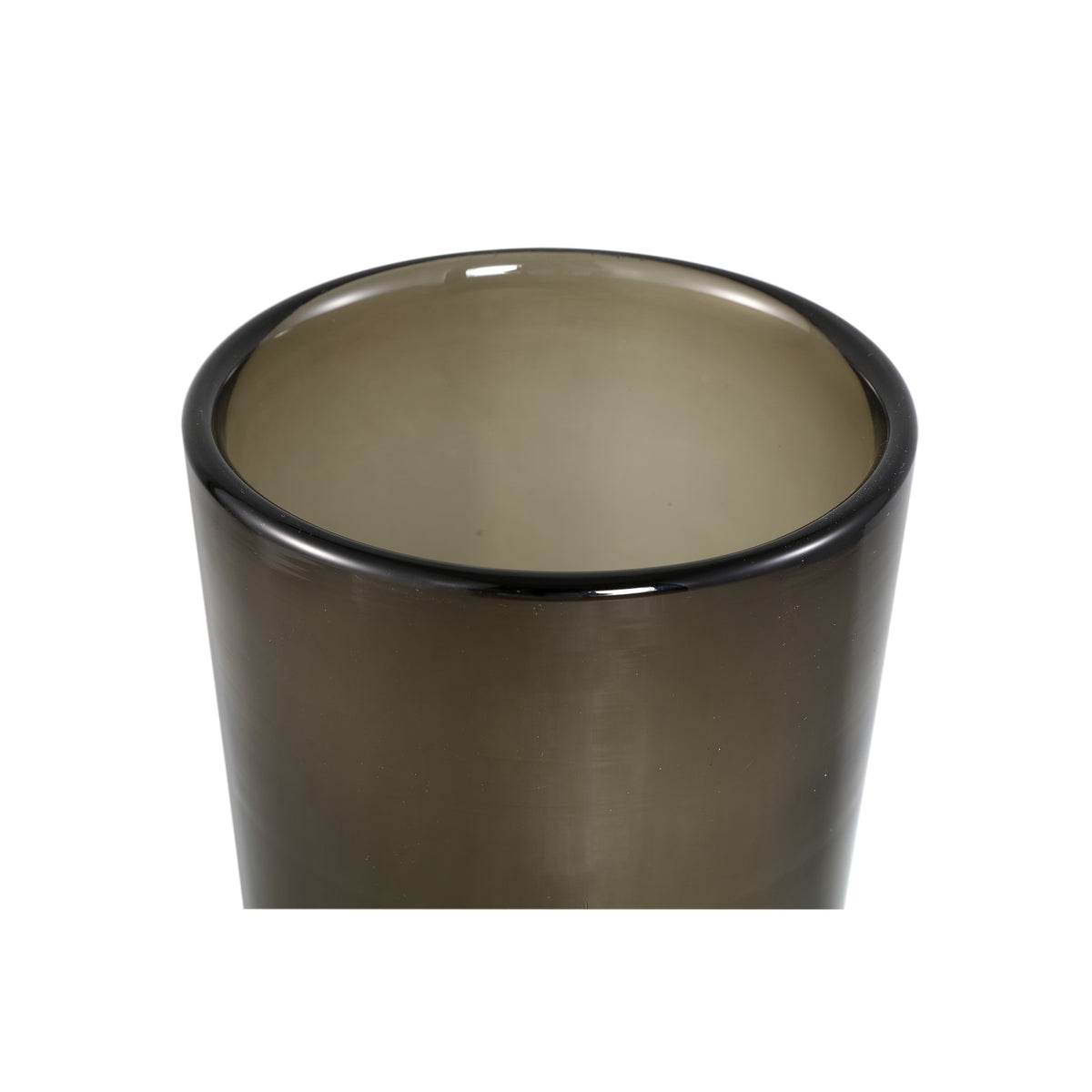 Vase – Brown Glass, With Handles, Round Shape, Large, S – Mehran | PTMD