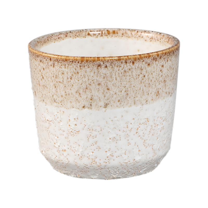 Blumentopf – Runde Form, Keramik Material, Zweifarbige Oberfläche, Creme Oberfläche, S – Verlyn | PTMD