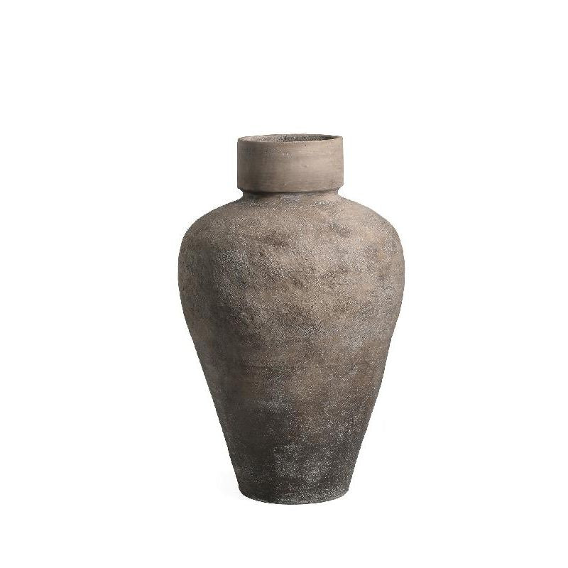 Pot – beige surface, cement structure, vintage look, L – Michle | PTMD