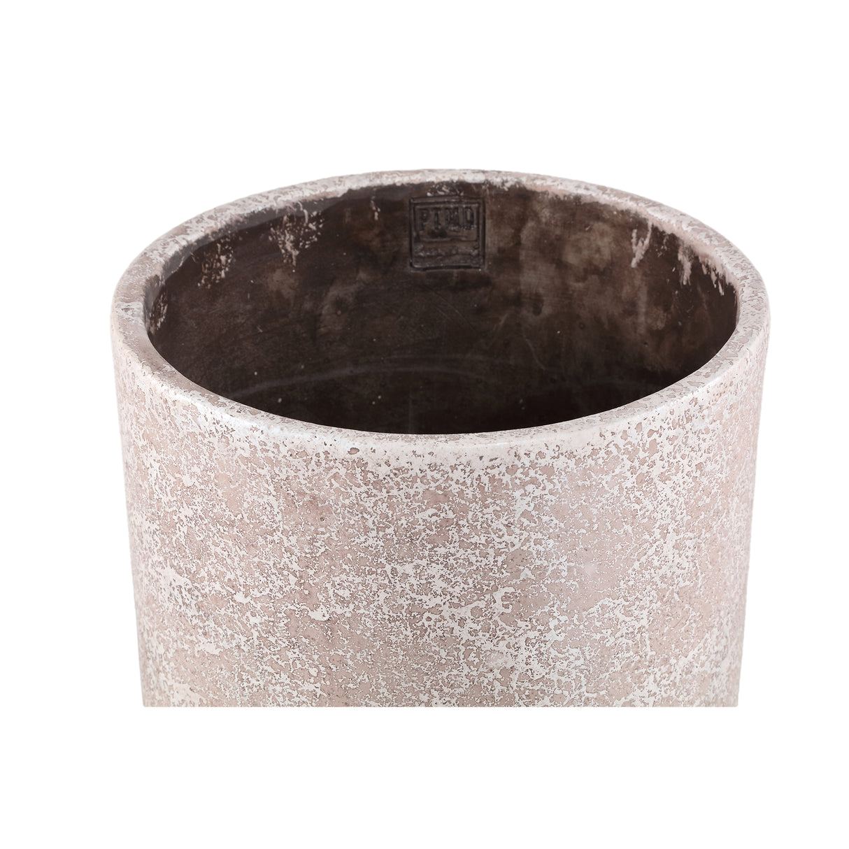 Blumentopf - Runder Zement, Terrazzo-Muster, Cremefarbe, L – Asten | PTMD