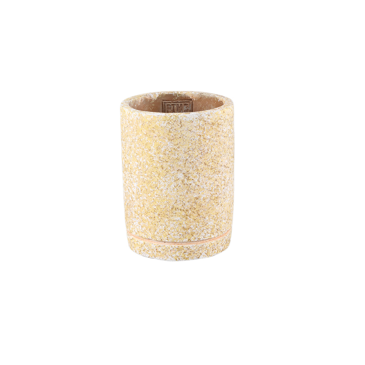 Blumentopf - Runder Zement, Terrazzo-Muster, Gelb, XS – Asten | PTMD