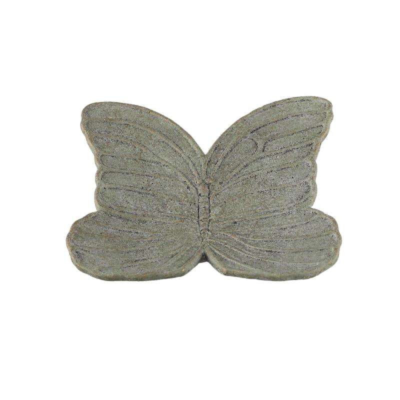 Plate - Cement, butterfly shape, relief design, Green – Alyzza | PTMD