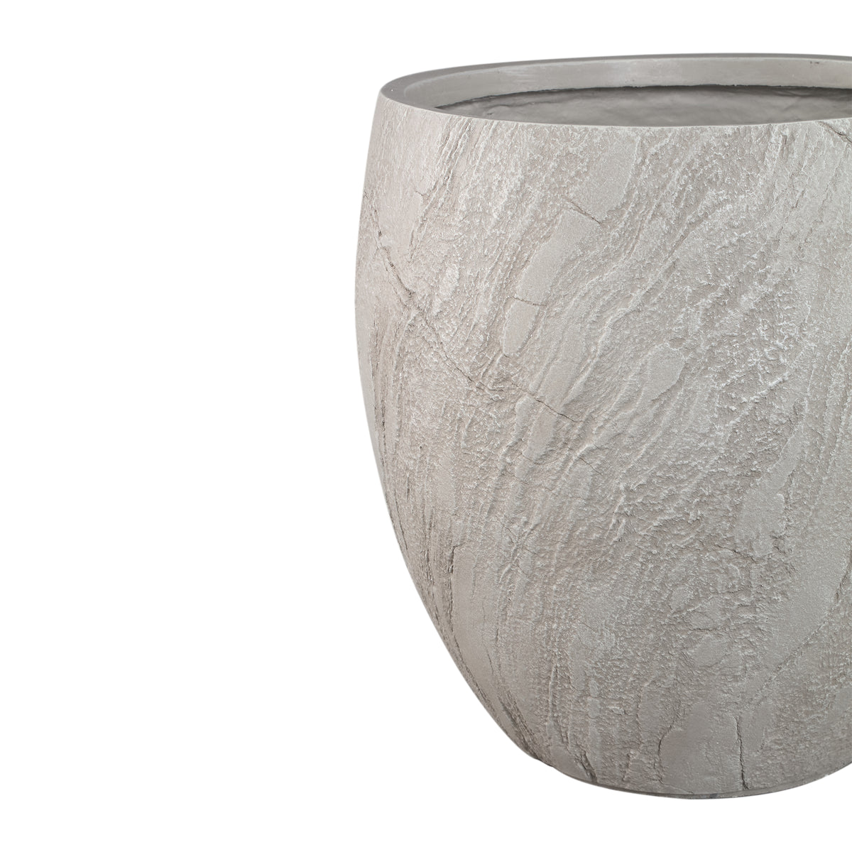 Pot – beige surface, cement material, stone look, set of 3 – Berwin | PTMD