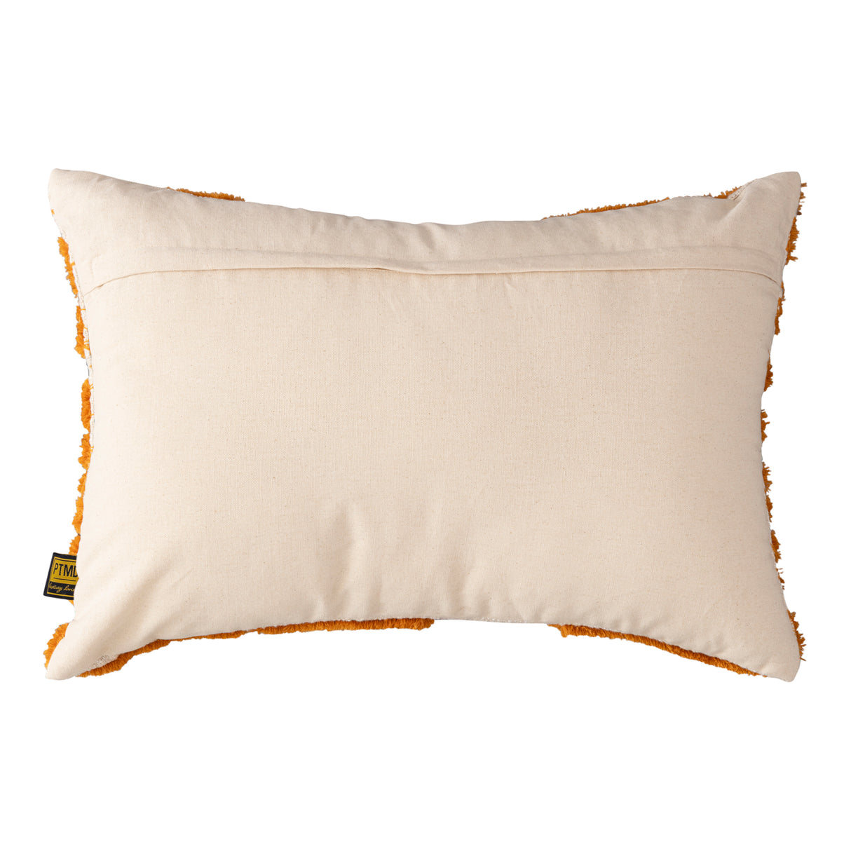 Cotton cushion with wave embroidery, rectangular shape & polyester filling, L – Genica | PTMD