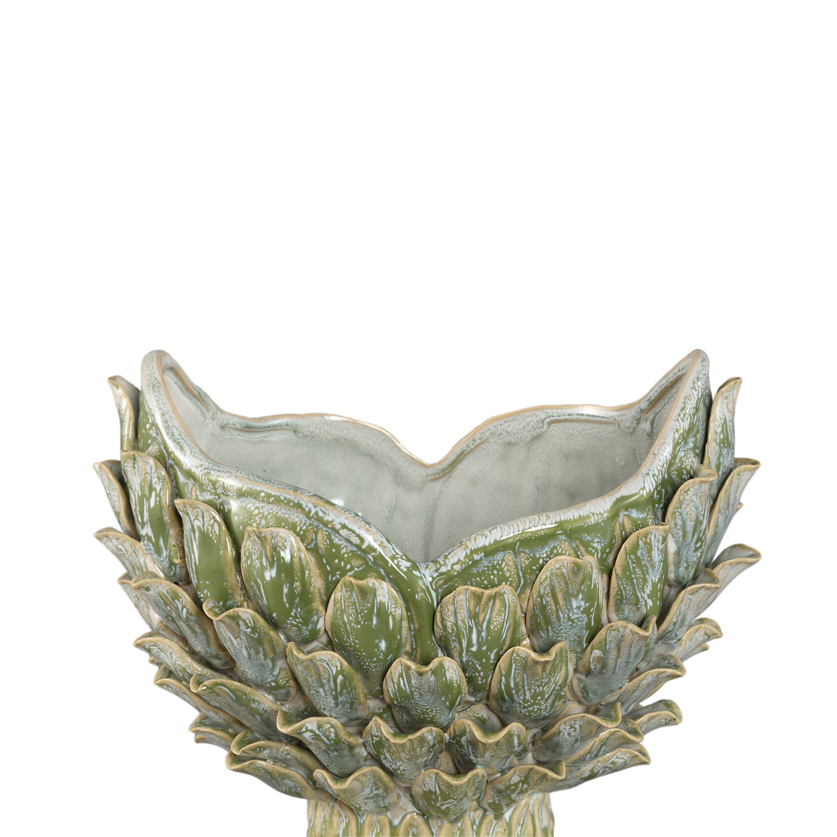 Vase – Yellow, Pineapple-shaped, Textured surface, Ceramic, L – Marloe | PTMD