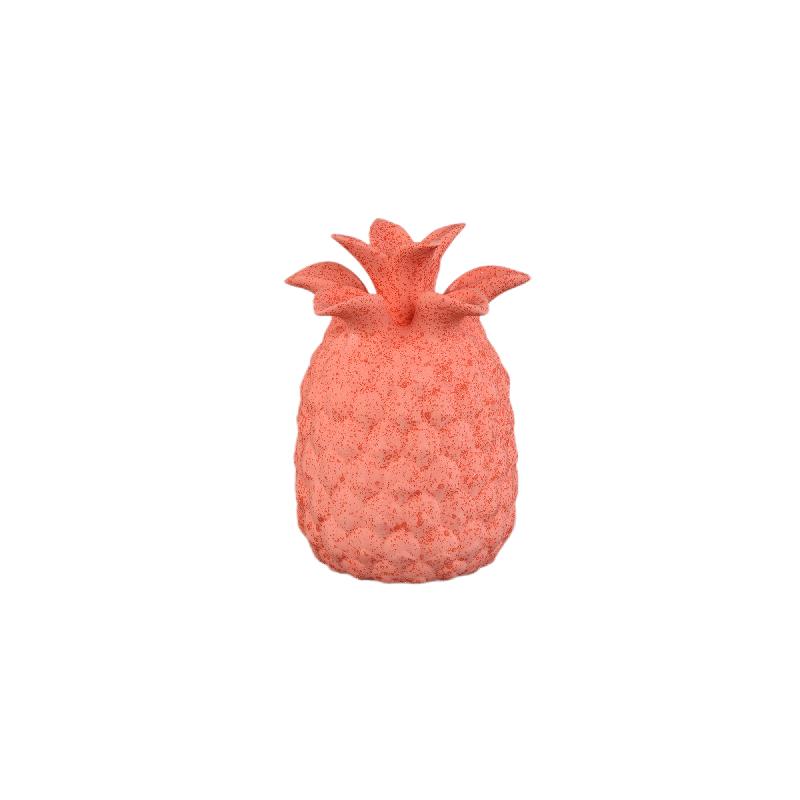 Vase - Pink Color, Pineapple Shape, Textured Surface, Ceramic, M - Ellodie | PTMD