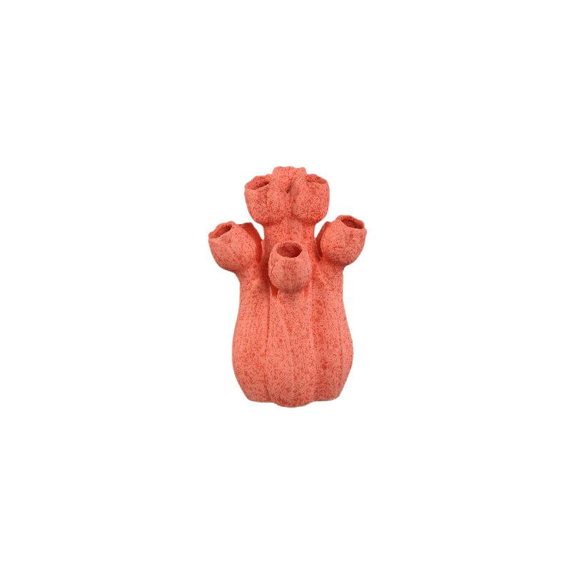 Vase - Pink Color, Tulip Shape, Round Design, Ceramic, S - Ellodie | PTMD