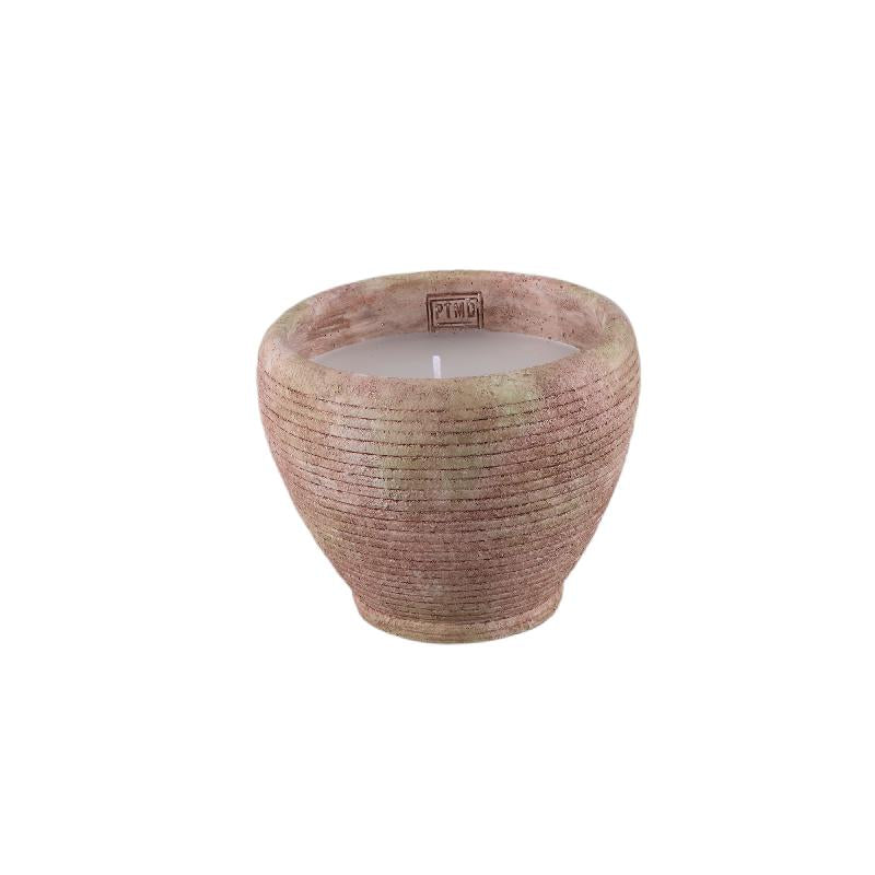 Kerze – Gestreiftes Design, Outdoor Verwendung, Braun, M – Pedro | PTMD