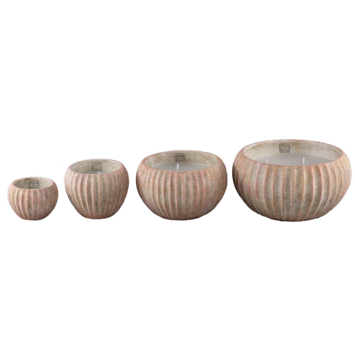 Kerze – Geripptes Design, Outdoor Verwendung, Braun, L – Elora | PTMD