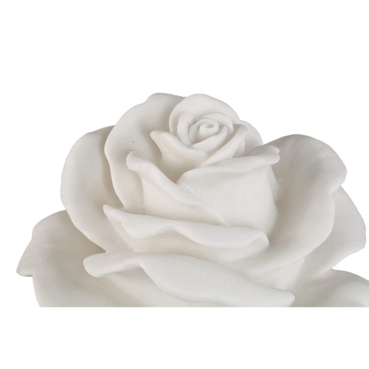 LED-Leuchte – Rosenblüten Design, Polyresin Oberfläche, Weiße Farbgebung, Niedrig – Aveda | PTMD