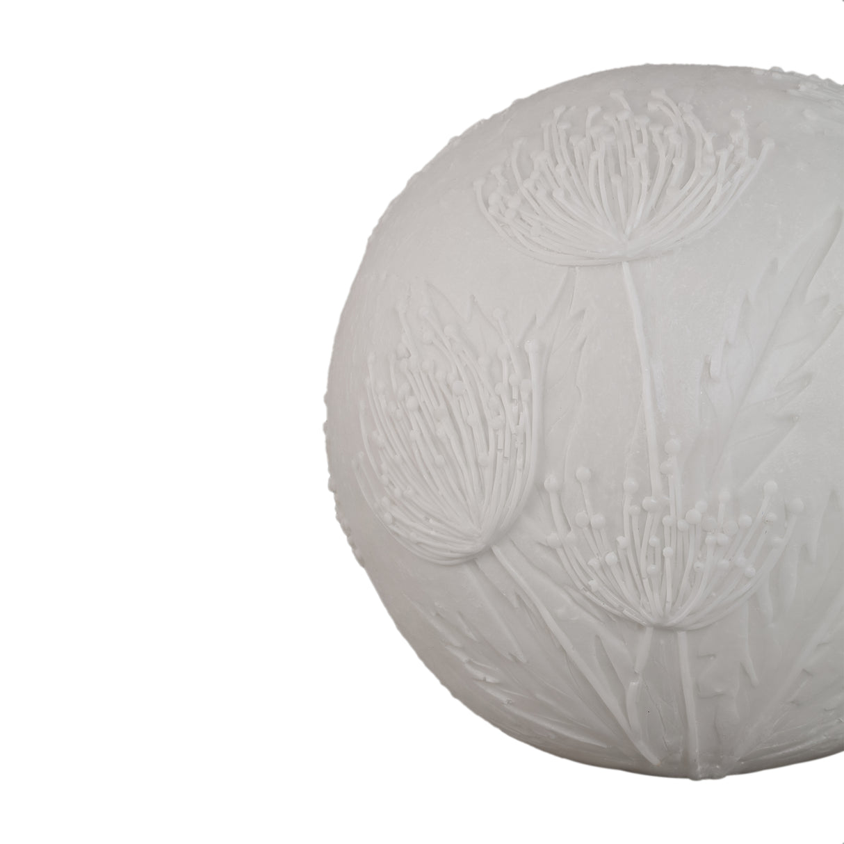 LED-Leuchte – Blumendesign, Runde Form, Kunststoffmaterial, Weiß – Hennah | PTMD