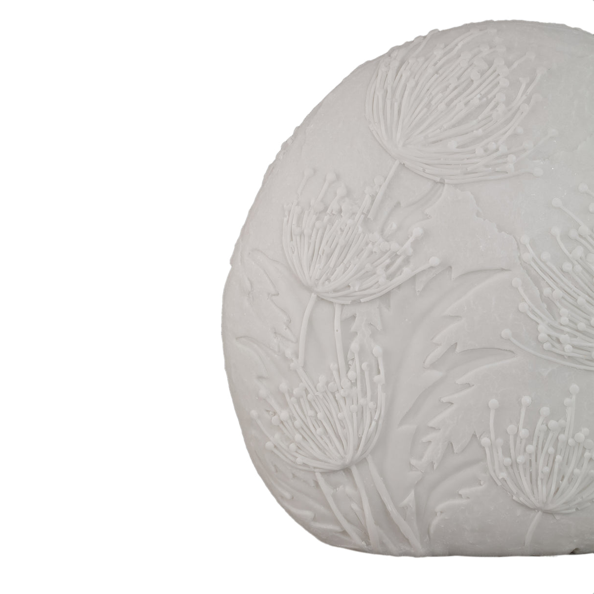 LED-Leuchte – Blumendesign, Ovale Form, Kunststoffmaterial, Weiß – Hennah | PTMD