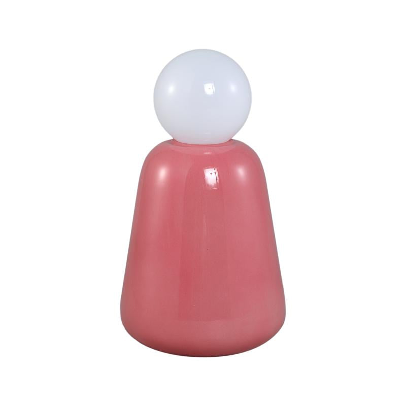 LED-Leuchte – Glas Design, Aufladbare Funktion, Dunkelrosa Farbe, Niedrig – Garine | PTMD