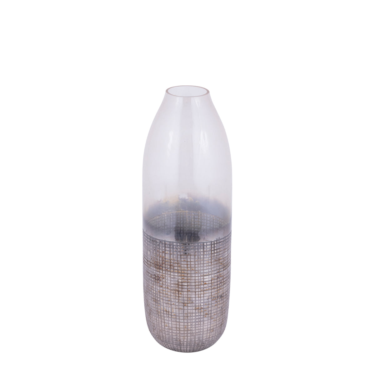 Vase – Cream-colored Glass, Round Shape, Rough Surface, L – Imaria | PTMD
