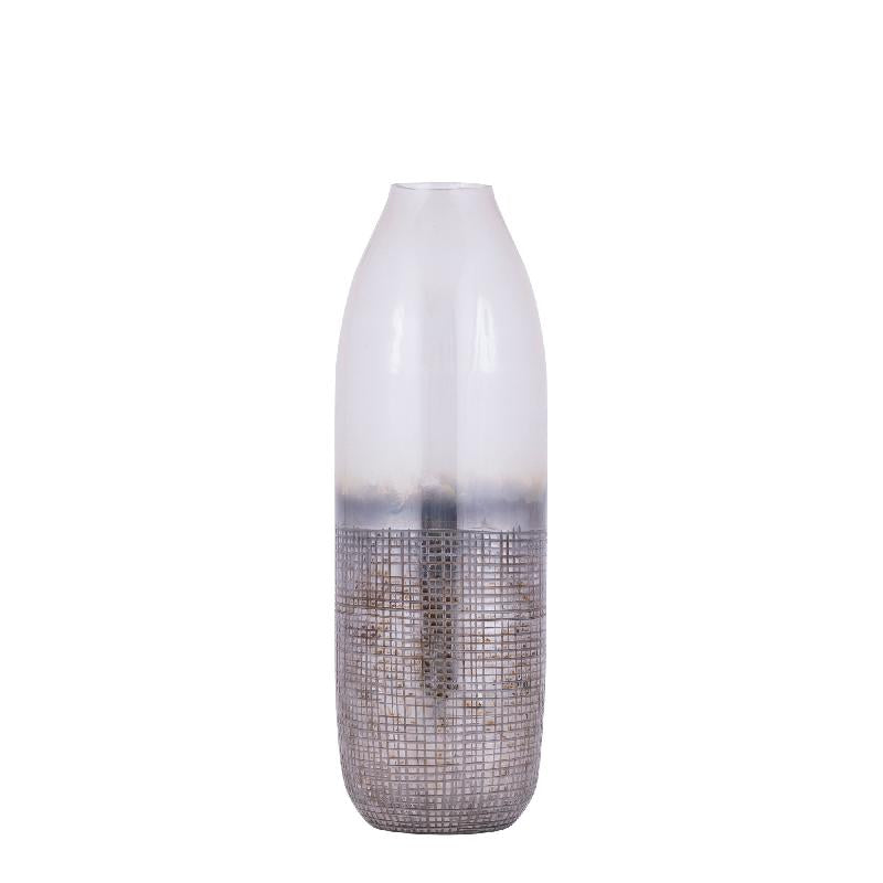 Vase - Cream-colored Glass, Round Shape, Rough Surface, S - Imaria | PTMD